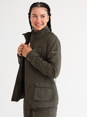 Ветровка женская Caribou S51 (воротник стойка) (олива)